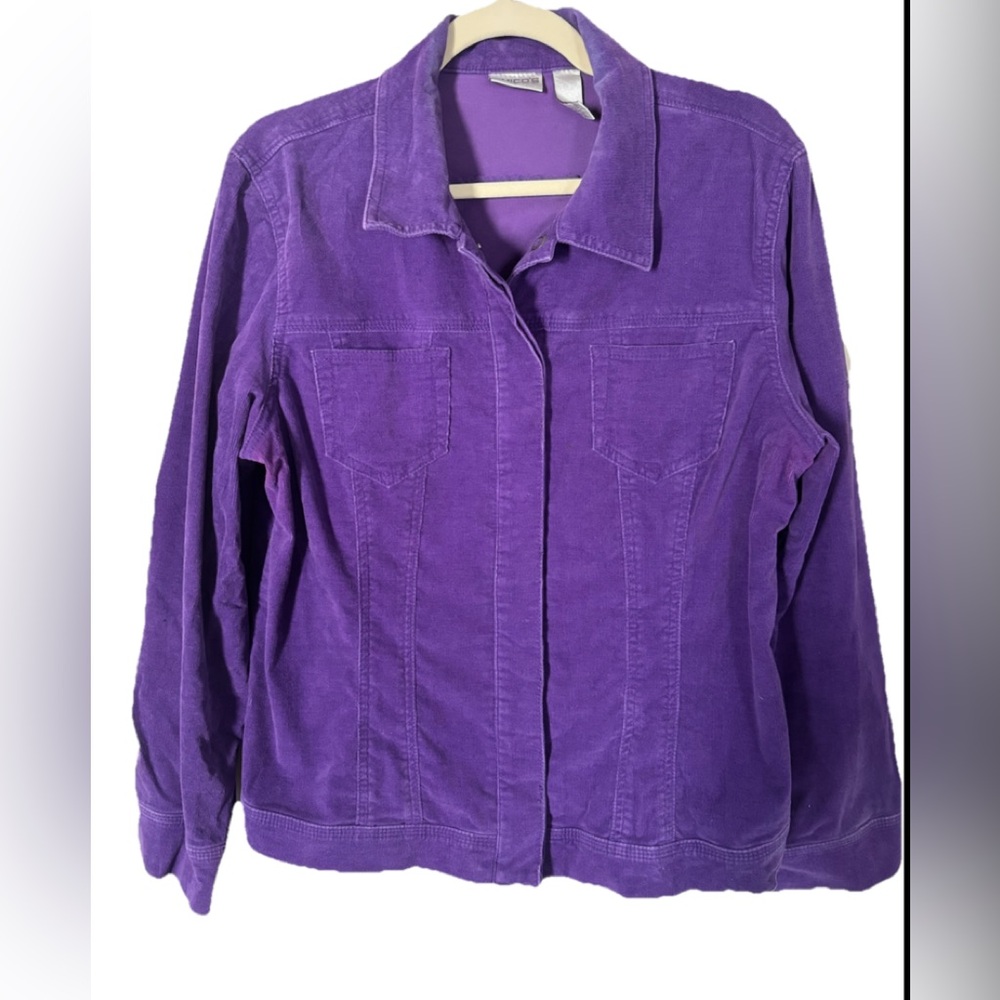 Chico’s size 2 Y2K snap front corduroy jacket, medium